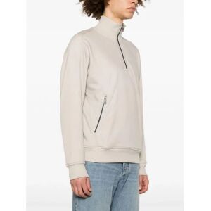 BOSS Mens Light Beige Zecompany Quarter Zip Sweatshirt - Male - Beige