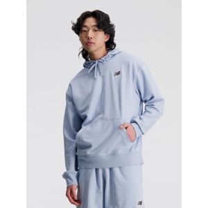 New Balance Mens Light Arctic Grey Uni-ssentials French Terry Hoodie - Male - Blue