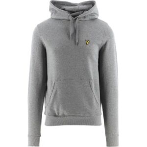 Lyle and Scott Mens Mid Grey Marl Pullover Hoodie - Male - Grey