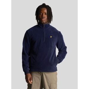 Lyle and Scott Mens Navy Fleece Quarter Zip Sweatshirt - Male - Navy