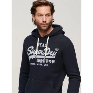 Superdry Mens Eclipse Navy Vintage Logo Hoodie - Male - Navy