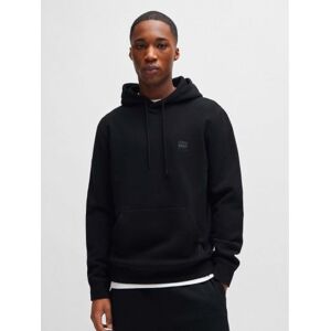 BOSS Mens Black Wetalk Logo Patch Hoodie - Male - Black