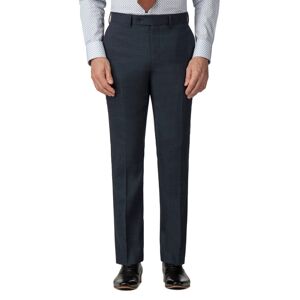 Jeff Banks Navy Textured Regular Fit Travel Suit Trouser 42R Navy Mens