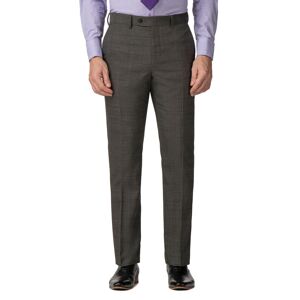 Jeff Banks Grey Check Regular Fit Travel Suit Trouser 42R Grey Mens