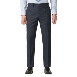 Jeff Banks Blue Check Regular Fit Travel Suit Trouser 46R Blue Mens