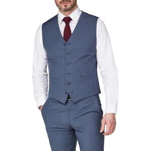 Stvdio by Jeff Banks Airforce Textured Tailored Fit Waistcoat 44R Blue Mens