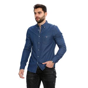 (2XL) Gant Mens Regular Fit Indigo Shirt S-XXL