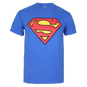 Batman (XL, Royal Blue/Red) Superman Mens Logo Cotton T-Shirt