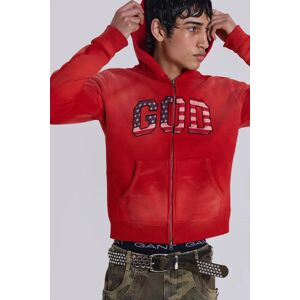 Jaded Man 'GOD' Mini Monster Hoodie   Jaded London - M / Red