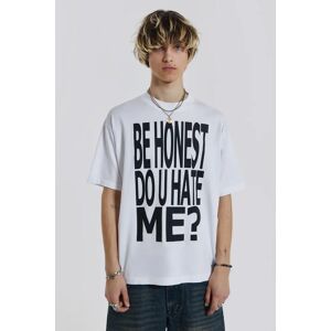 Jaded Man White Honesty Oversized T-shirt   Jaded London - M / White