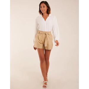 Blue Vanilla Belted Shorts - L / STONE -