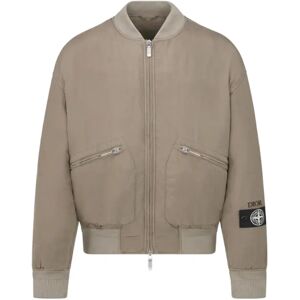 Pre Order: Dior X Stone Island - Silk Mix Garment Dye Bomber Beige - Size: 46 - neutral - Size: 46