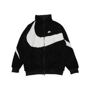 Nike Big Swoosh Reversible Boa Jacket (Asia Sizing) Black White - Size: asia m - black - Size: asia m