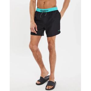 Threadbare Men's Black Contrast Swim Shorts - XXL - Black