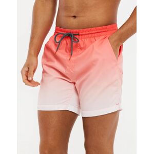 Threadbare Men's Coral OmbrÃ© Swim Shorts - S - Coral