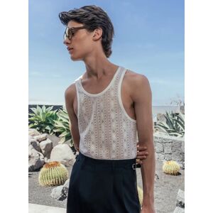 Phixclothing.com White Lace Cotton Vest Shirt - White / Small Small White Small