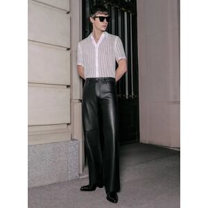 Phixclothing.com Leather Mid-Rise Flared Trousers - Black / 28W L32 Black 28W L32