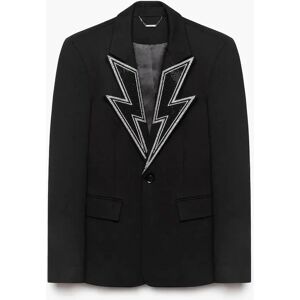 Phixclothing.com Black Bolt Lapel Blazer - Black / Large Large Black Large