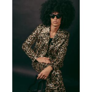 Phixclothing.com Leopard Sequin Biker Jacket - Gold / Small Small Gold Small