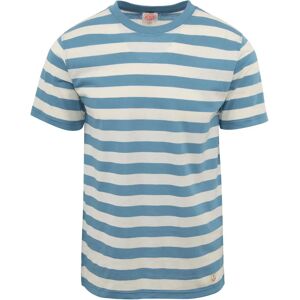 Armor-Lux T-Shirt Linen Stripes Blue size M- male