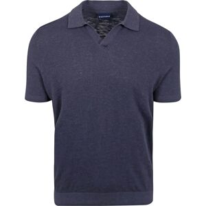 Suitable Polo Shirt Riva Linen Navy Blue Dark Blue size M- male