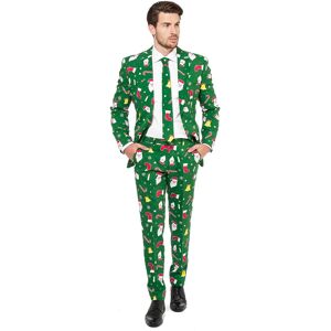 OppoSuits Santaboss Suit Red Green size 42-R- male