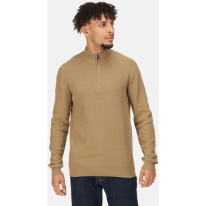 Regatta Men's Keaton Quarter Zip Knitted Jumper Gold Sand, Size: L