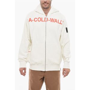 A Cold Wall Brushed Cotton Zipped Hoodie With logo Print size S - Male