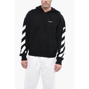 Off-White PERMANENT Hoodie DIAG HELVETICA with Front Pocket size Xxl - Male