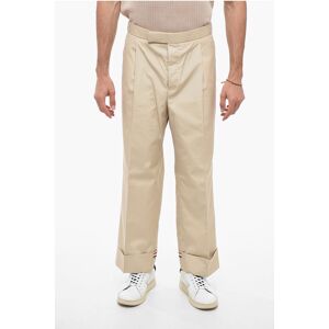 Thom Browne Single-pleated Cotton Blend Pants with Iconic Detail size 48 - Male