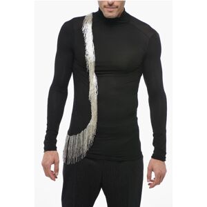 Jil Sander Turtleneck Top with Beaded Decoration size L - Male