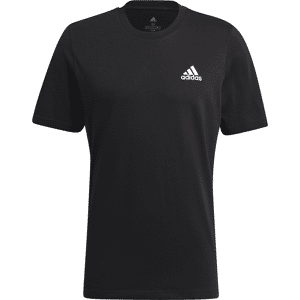 adidas Mens Essentials Embroidered Small Logo T-Shirt Colour: Black, Size: Extra Large