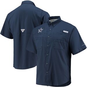 Men's Columbia Navy Dallas Cowboys Tamiami Omni-Shade Button-Down Shirt - Male - Navy