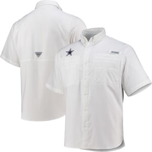 Men's Columbia White Dallas Cowboys Tamiami Omni-Shade Button-Down Shirt - Male - White