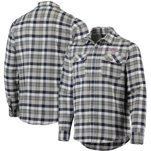 Men's Antigua Navy/Gray Washington Capitals Ease Plaid Button-Up Long Sleeve Shirt - Male - Navy