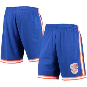 Men's Mitchell & Ness Blue New York Knicks 1991 Hardwood Classics 75th Anniversary Swingman Shorts - Male - Blue