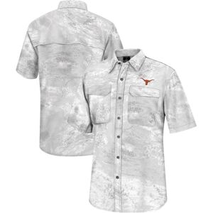 Men's Colosseum  White Texas Longhorns Realtree Aspect Charter Full-Button Fishing Shirt - Male - White