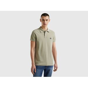 United Colors of Benetton Benetton, Sage Green Slim Fit Polo, size M, Light Green, Men
