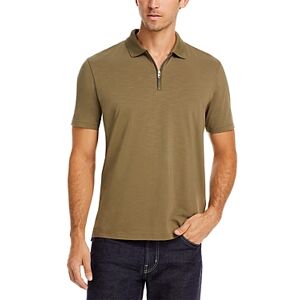 Hugo Boss Regular Fit Quarter Zip Polo Shirt  - Open Green - Size: Mediummale