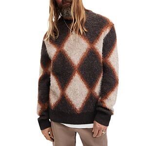 Allsaints Viper Regular Fit Crewneck Sweater  - Bitter Brown - Size: 2X-Largemale