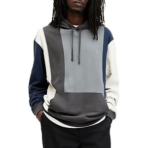 Allsaints Repurpose Cotton Regular Fit Hoodie  - Grey Blue - Size: Smallmale