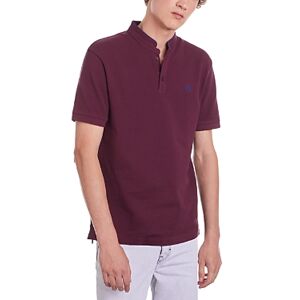 The Kooples Slim Fit Pique Short Sleeve Polo Shirt  - Bordeaux - Size: Extra Largemale