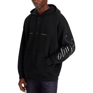 Hugo Boss Datrol Cotton Printed Relaxed Fit Hoodie  - Black - Size: 2X-Largemale