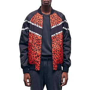 The Kooples Leopard Print Logo Tape Bomber Jacket  - Printed - Size: Extra Smallmale