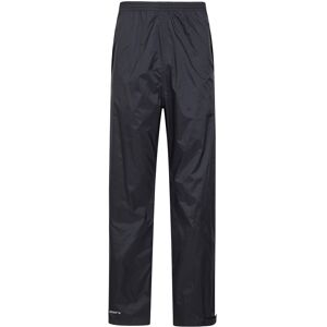 Mountain Warehouse Pakka Mens Waterproof Overtrousers - Black - Black - Size: M