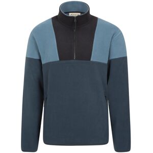 Mountain Warehouse Berwick Mens Recycled Fleece - Blue - Blue - Size: XXS