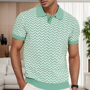 Temu Men's Summer Breathable Knitted Pullover Tops, Stylish Short Sleeve Golf Shirt For Casual Daily Wear Mixed Color M(38)