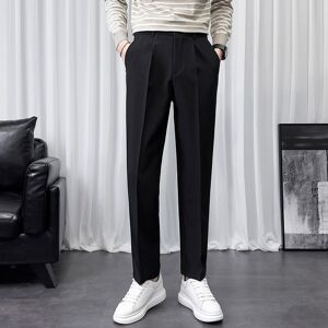 SHEIN Men Slant Pocket Solid Suit Trousers Black 28,29,30,31,32,36,33,34 Men