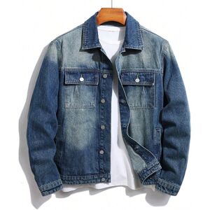 SHEIN Men's Flap Pocket Denim Jacket Light Wash L,M,S,XL,XXL Men