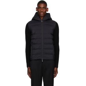 Moncler Black Wool & Down Jacket  - 999 BLACK - Size: Small - male